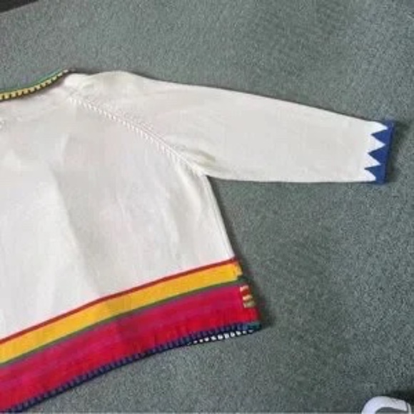 Michael Simon L XL Rare Vintage Mexican Sweater Cardigan Embroidered mothers day - Picture 6 of 8